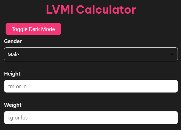 LVMI Calculator